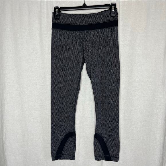 Lululemon Gray Run Inspire Crop Leggings Size 4 - Picture 3 of 11